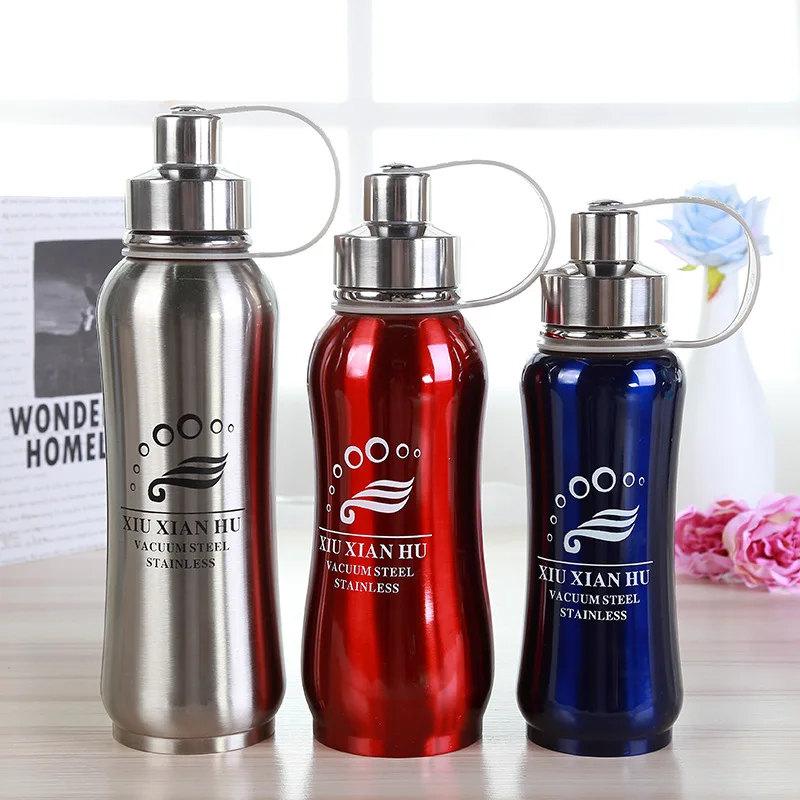 Портативная бутылка для воды с двойными стенками вакуумная изоляция спортивные