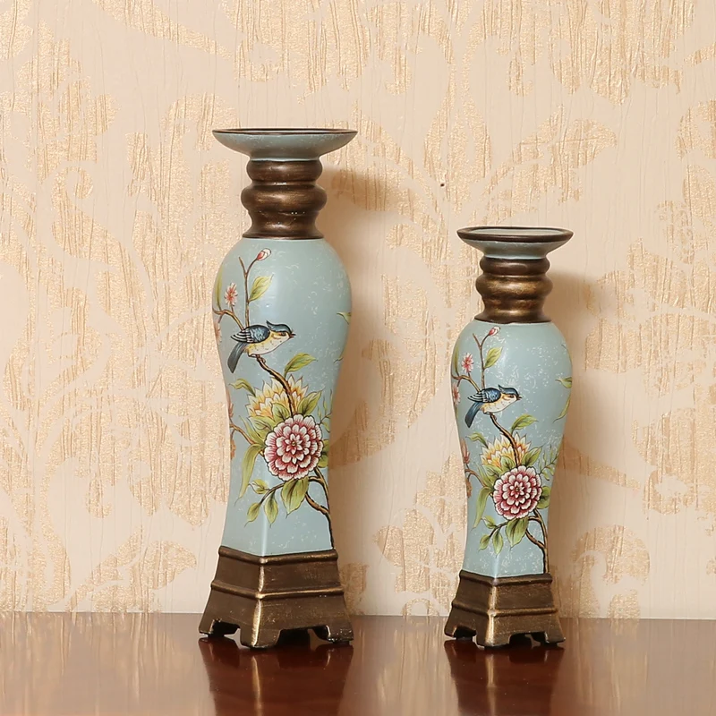 

living room Home Furnishing soft decoration style living room table accessories American country Candlestick ornaments