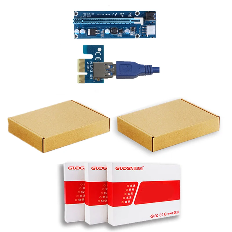 60 см USB 3 0 PCIe 1x до 16x PCI Экспресс-удлинитель Райзер-карта с IDE 4-контактным кабелем