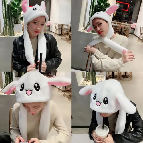 Новая Симпатичная шапка для женщин и девочек с заячьими ушками милый