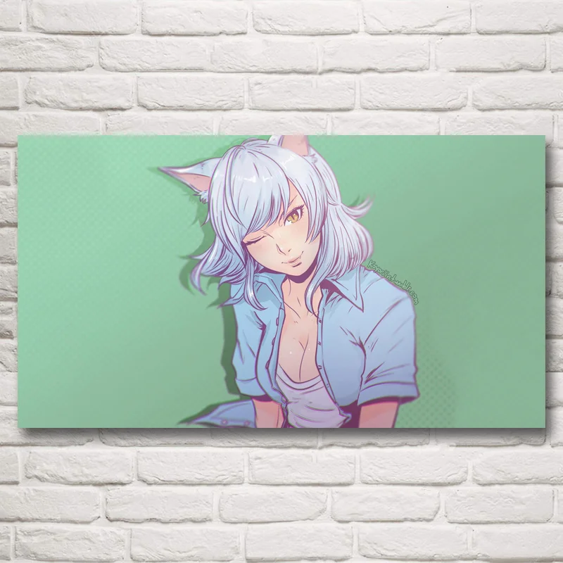 FOOCAME Monogatari серия Аниме Девушки Искусство Шелковые Плакаты и печать украшение дома настенные картины для гостиной 20x36 дюймов