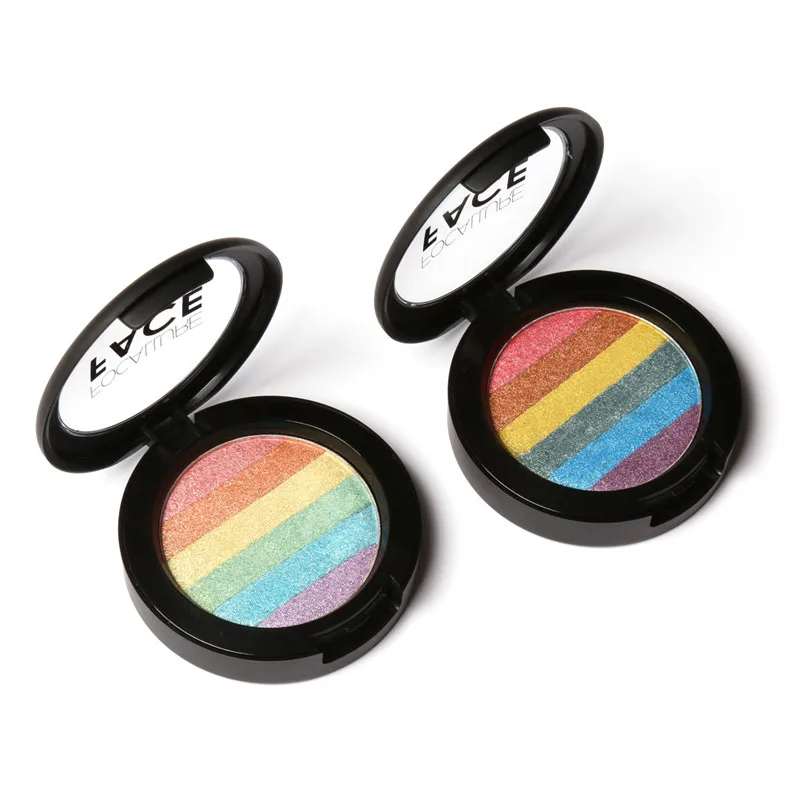 DIY Радужный хайлайтер осветлитель для лица бронзант контур наборы мерцающий