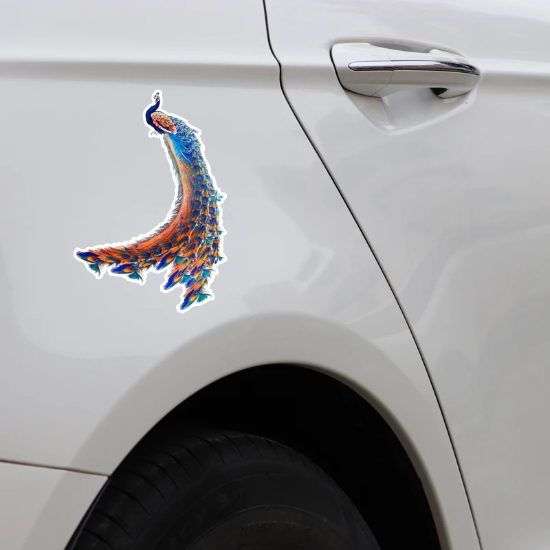YJZT 10.5*15.1CM Peacock Decor Car Modelling Sticker Graphic Accessories 11A0009 | Автомобили и мотоциклы
