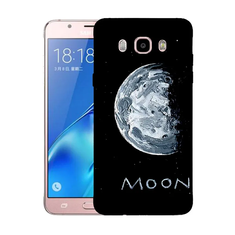 Мягкий черный чехол для телефона samsung S8plus s6 s7 edge J1 J330 J7 J5 A3 A5 note8 Moon с рисунком
