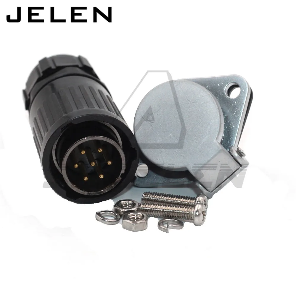 Waterproof HE20 type IP65 cable connector plug socket Male Female 7pin | Обустройство дома