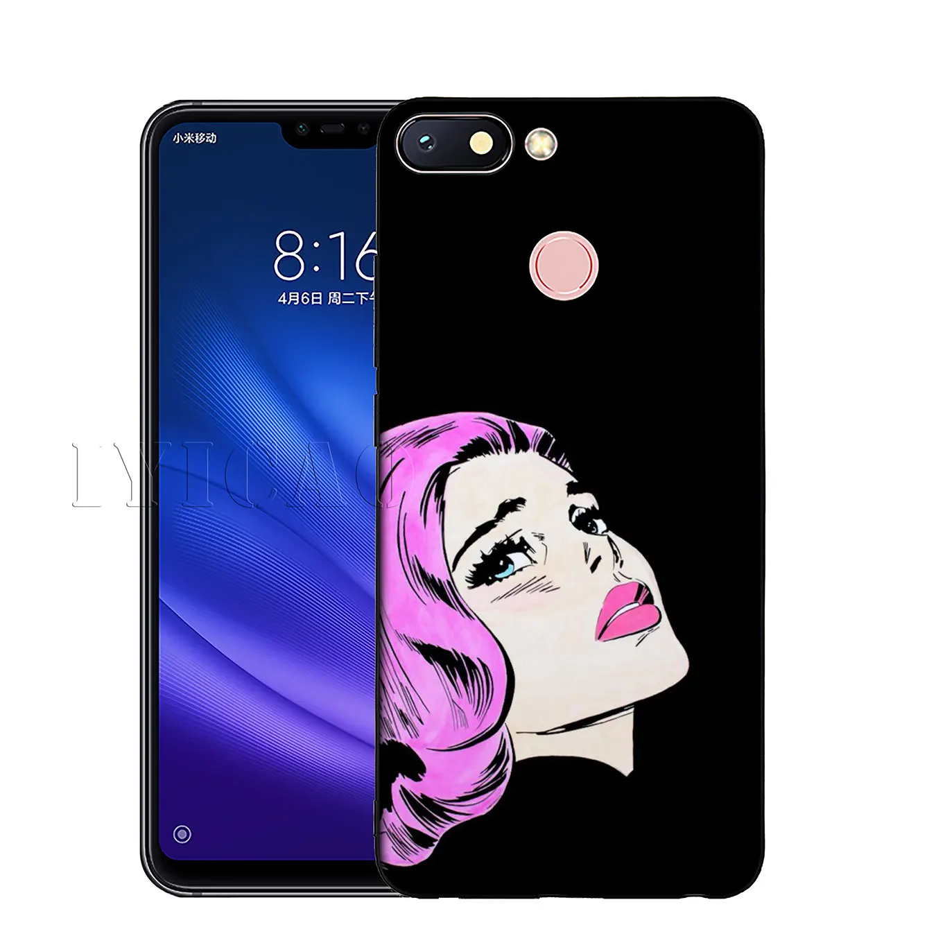 IYICAO Vintage Pop Art Crying Girl Sad Soft Phone Case for Xiaomi Mi 10 9 9T CC9 CC9E 8 SE A3 Pro A1 A2 Lite 6 pocophone f1 |
