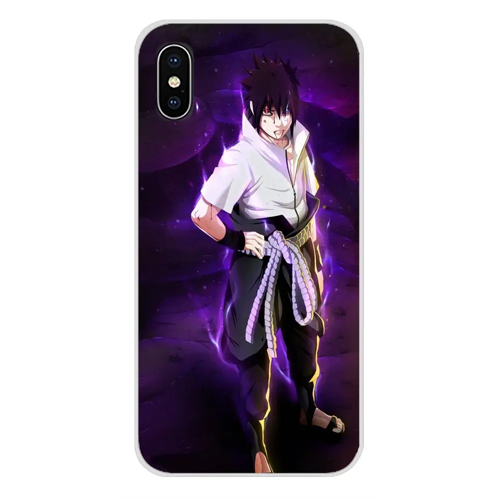 Силиконовые чехлы для Apple iPhone X XR XS MAX 4 4S 5 5S 5C SE 6 6S 7 8 Plus ipod touch Аниме Наруто Саске
