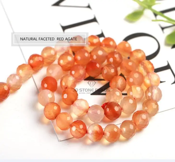 RED AGATE Высококачественные граненые бусины Rondelle, граненый кристалл, натуральный драгоценный камень, подвески, ожерелье, аксессуар для женщин, изготовление ювелирных изделий - Цвет: RED AGATE
