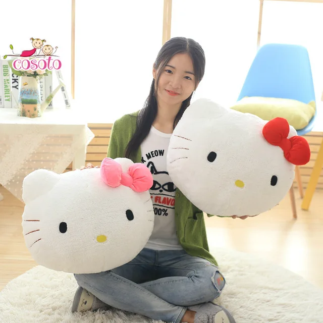 1 шт. милая кукла кошки розовая подушка для котенка Hello kitty мягкий котенок KT плюшевые игрушки кошачий лежак