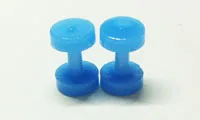 blue 1 пара, для мужчин и женщин, 2 мм, Акриловые тоннели для ушей, Красочные беруши, расширители, шкив, конус, смешанные цвета, пирсинг, ювелирные изделия - Окраска металла: blue