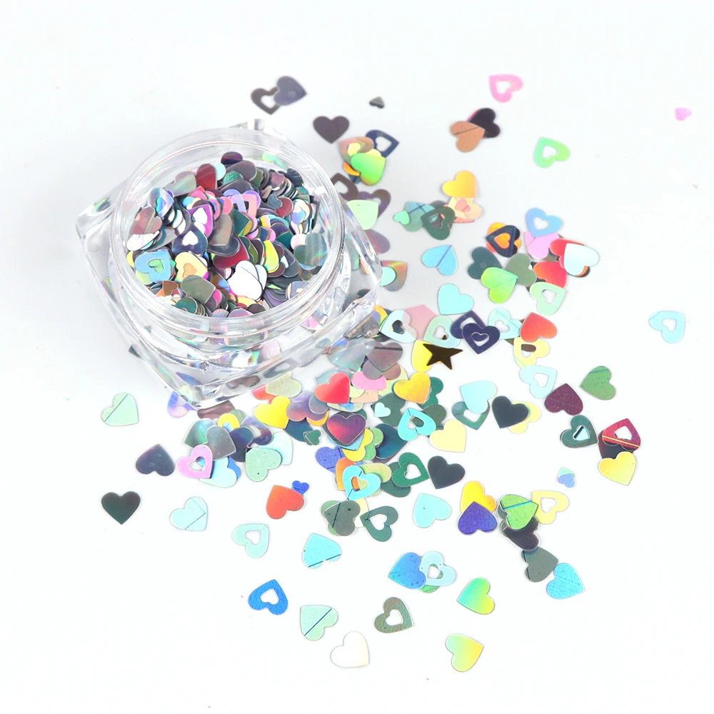 1 коробка лазерный блеск для ногтей порошок блестки пыль Шестигранная звезда