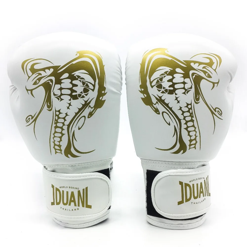 10 унций Боксерские перчатки с драконом Муай Тай высокое качество ПУ боевые