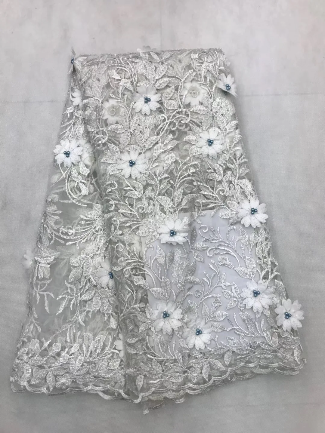 

Луковая цветная кружевная ткань ручной работы с французским бисером 2019 3d Цветочная ткань с блестками роскошная кружевная ткань с полностью...