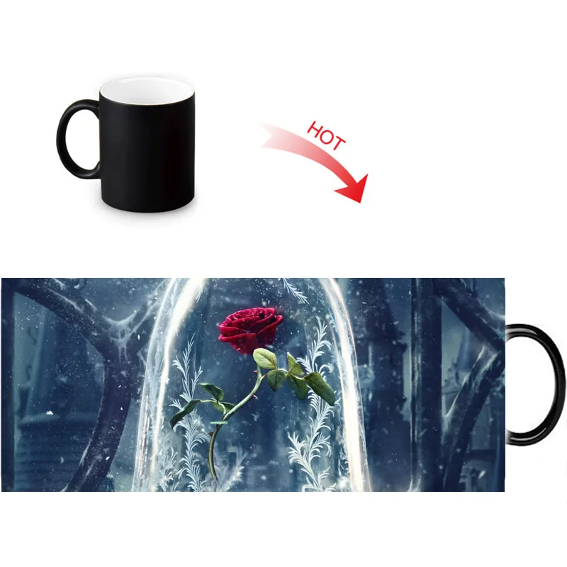 Волшебная кружка с фото на заказ меняющая цвет 350 мл кофейная Красавица и