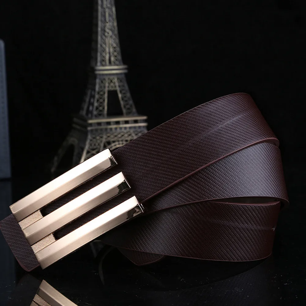 Модный автоматический кожаный ремень с пряжкой Роскошный дизайнерский мужской