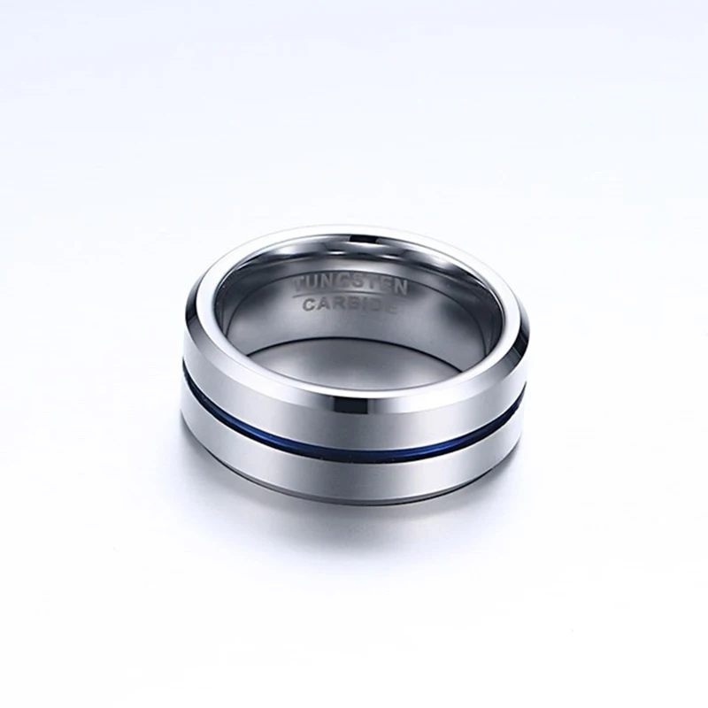 100% Tungsten Carbide Rings for Men 8mm Width Top Quality Male Wedding Jewelry Hot Sales USA | Украшения и аксессуары