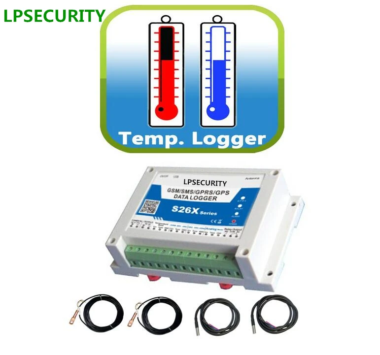 Lpsecurity gsm S260 с 4 датчиками GPRS сигналами тревоги Logger контроля температуры gprs