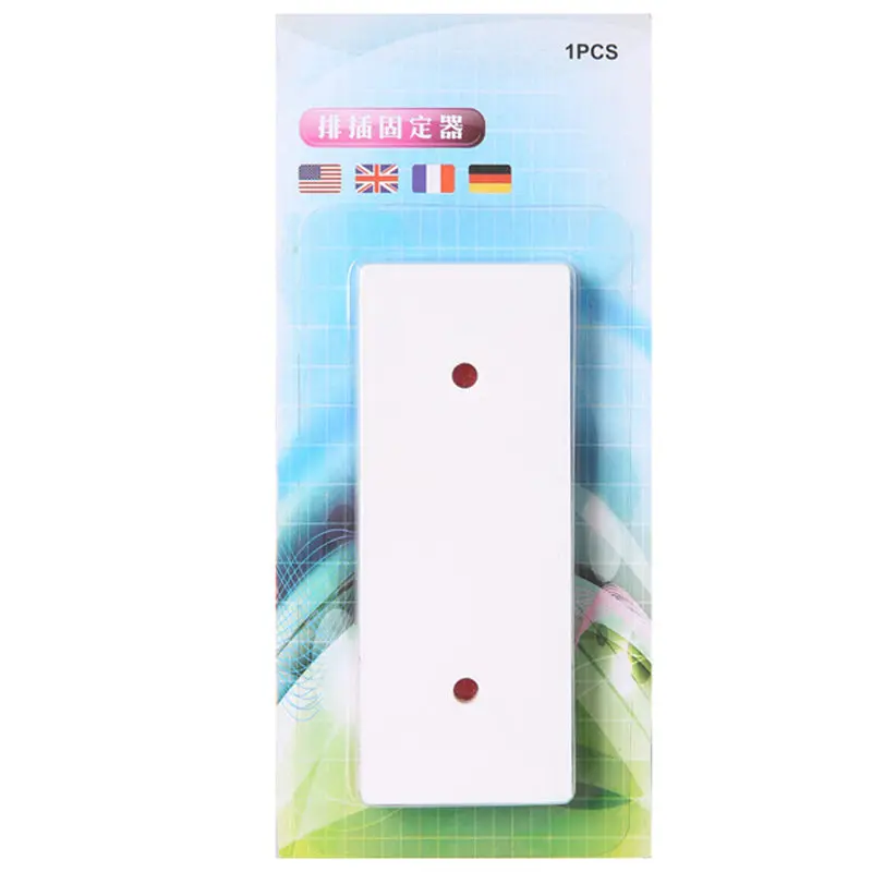 Белый 1PC Seamless Sticker Holder Wall Fixer Power Strip Holders Storage for Sockets Wall Holders Socket Charging Shelf Stand Tool U3 - Цвет: Белый