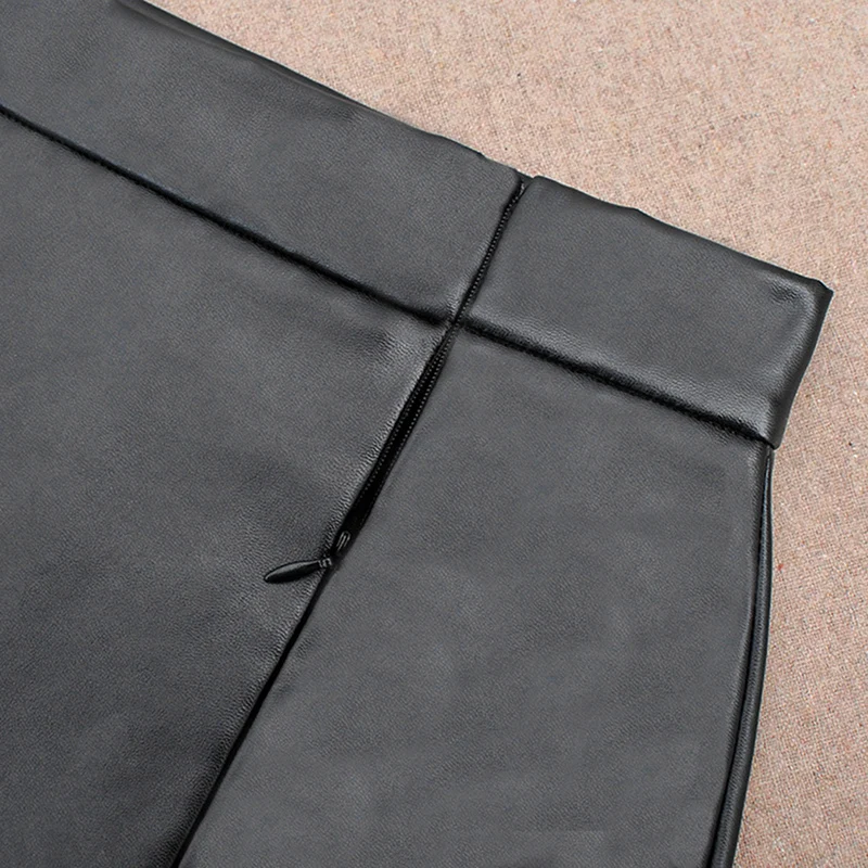 Сексуальная Женская облегающая юбка высокое качество из искусственной кожи Мини