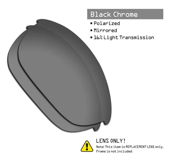 Black Chrome SmartVLT поляризованные Запасные линзы для Окли половина солнечные очки к куртке-несколько вариантов - Цвет линз: Black Chrome