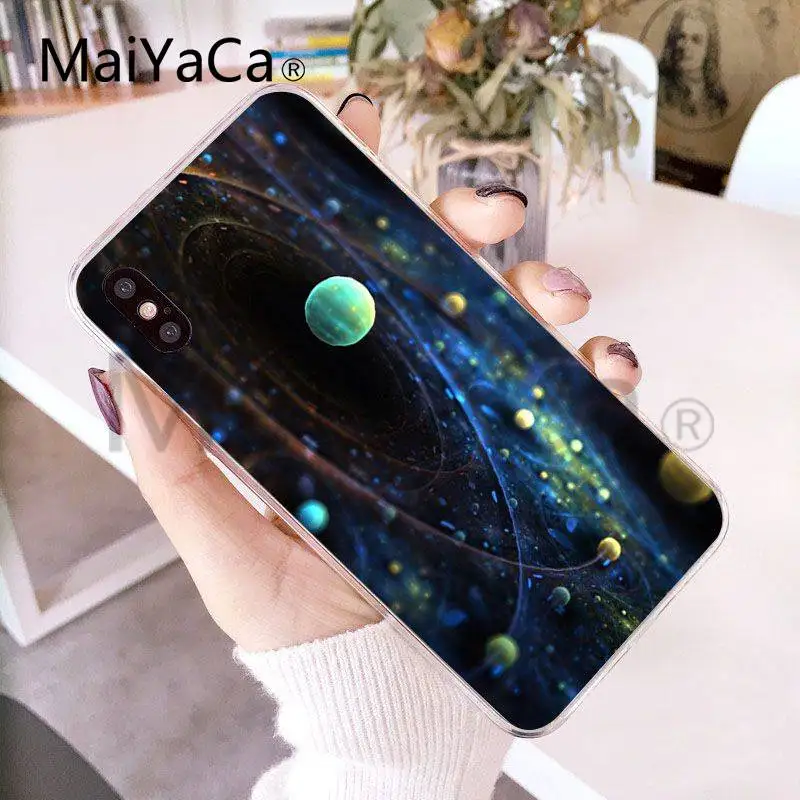 Чехол MaiYaCa для iphone 7 6 X Saturn Saturnus Planets of Solar System Прозрачный чехол iPhone 8 6S Plus XS XR