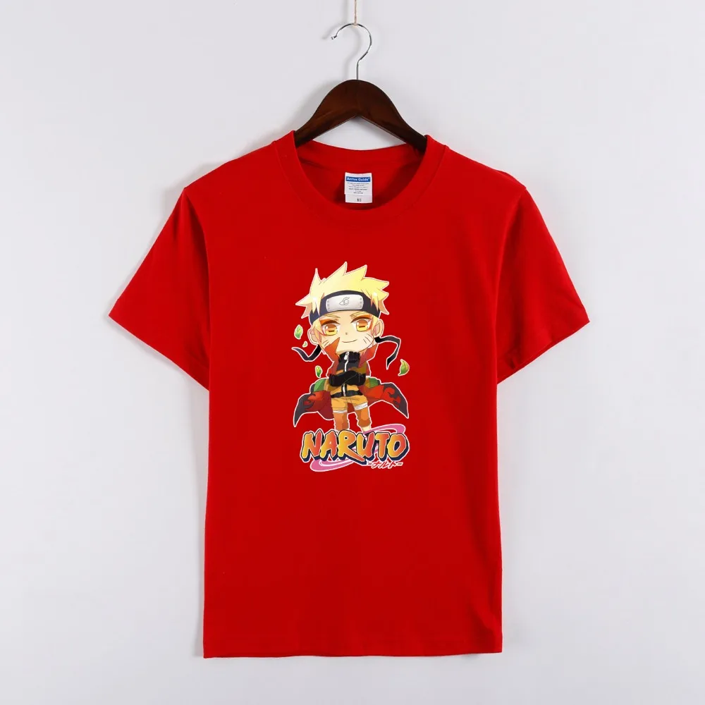 100% хлопок аниме Наруто Узумаки мужские футболки Топы И Футболки Одежда для