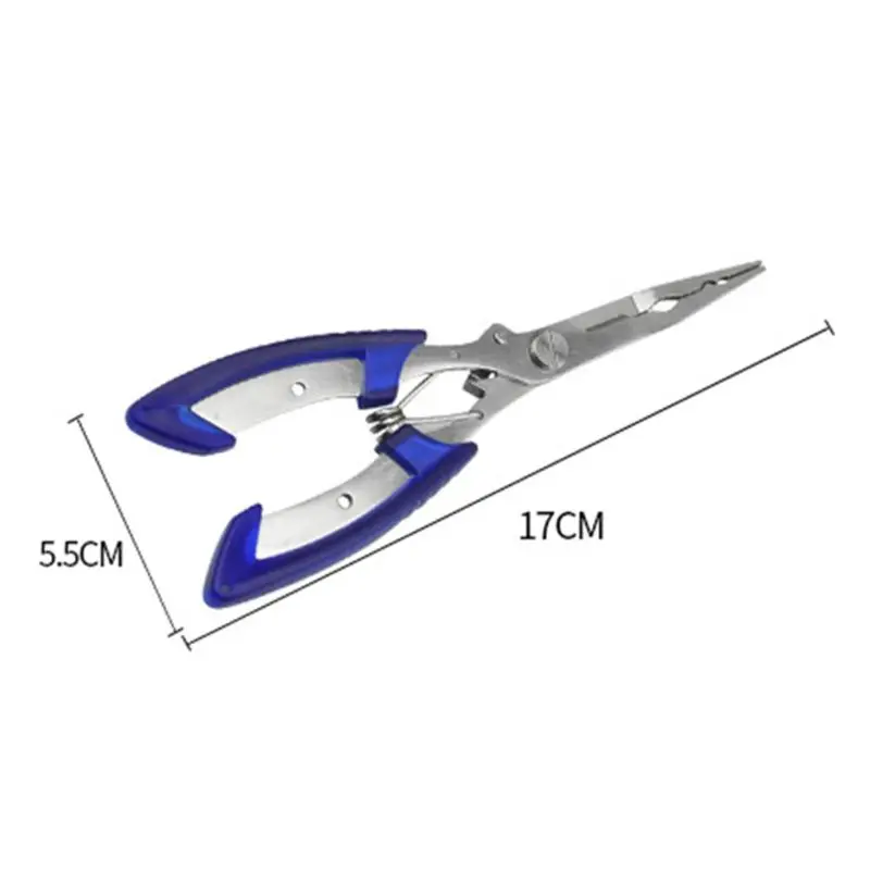 

OOTDTY 6.5" Fishing Pliers Split Ring Hook Remover Scissors Grips Fish Tackle Multi-purpose Fishing Pliers for fishing