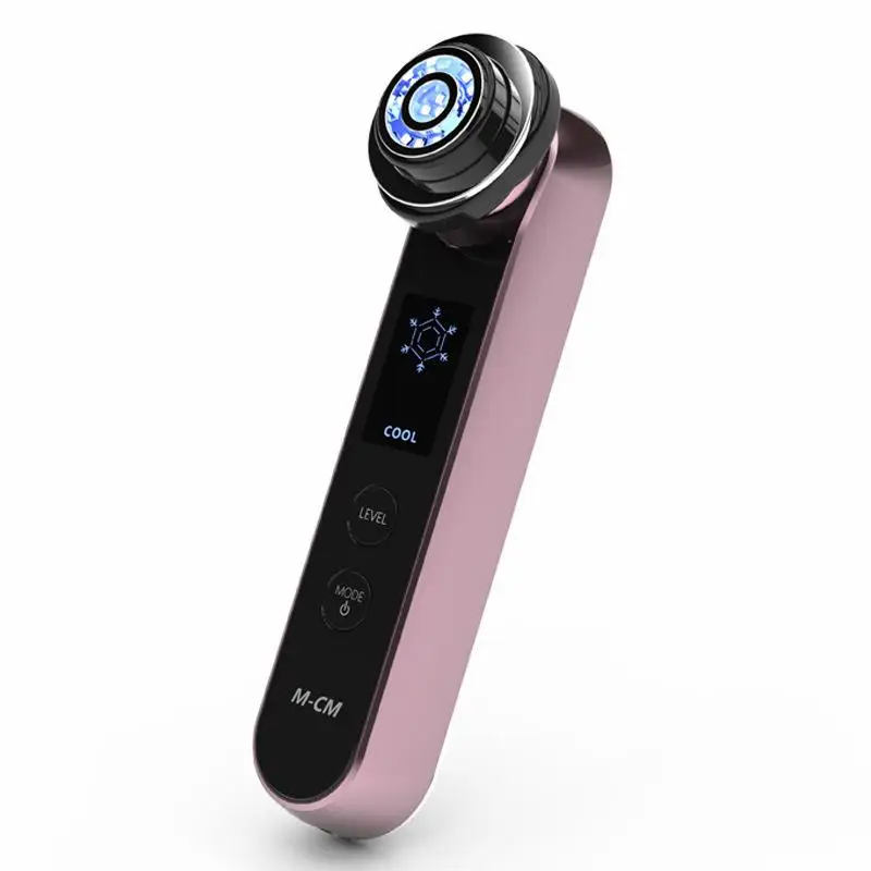 RF Therma beauty instrument перезаряжаемый ручной ионный прибор для удаления морщин EMS гипер-Пульс для подтяжки кожи лица - Цвет: Black