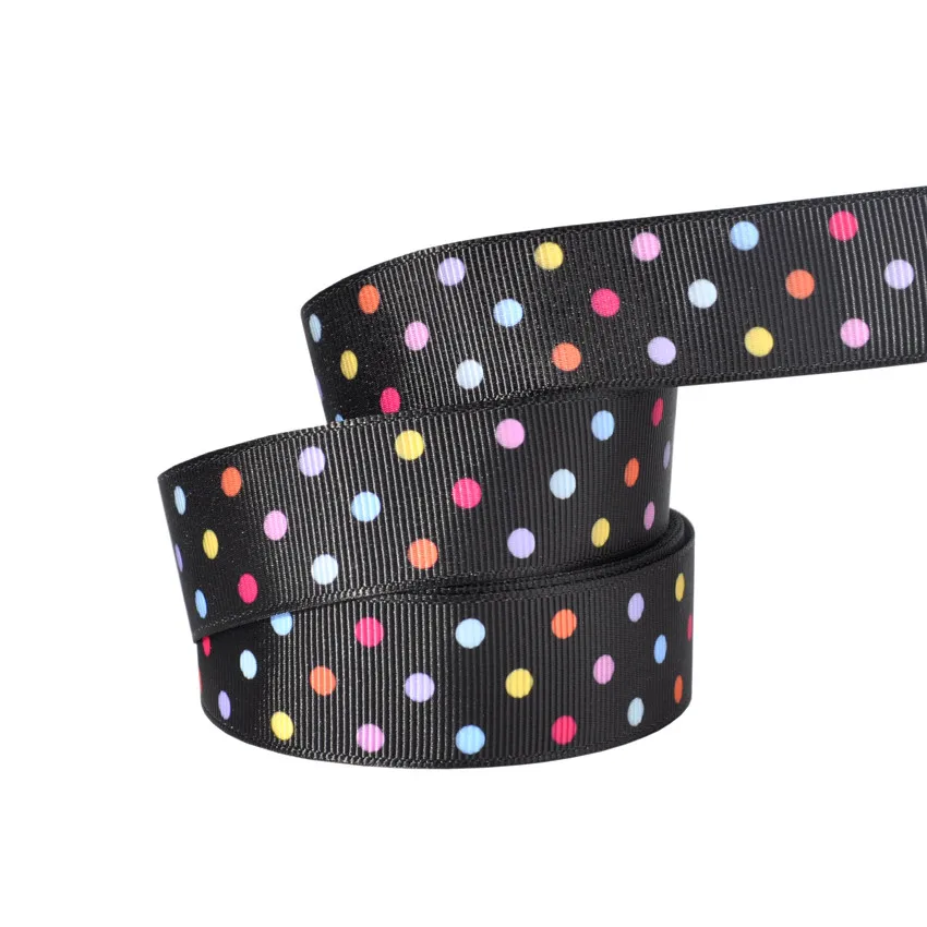 B1R03 25 мм Fahion звезда в горошек напечатанный grosgrain лента мультфильм отпечаток лапы собаки самодельные банты для волос упаковочная лента для подарков аксессуары - Цвет: B1R03