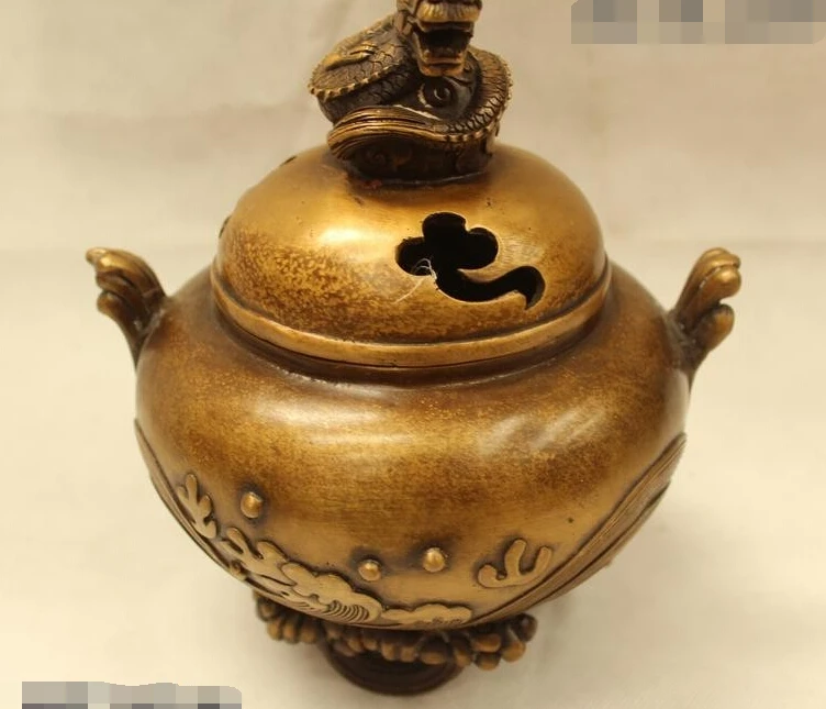 R0720 Подробная Информация о 8 &quotКитайский Народная Фиолетовый Бронзовый carving