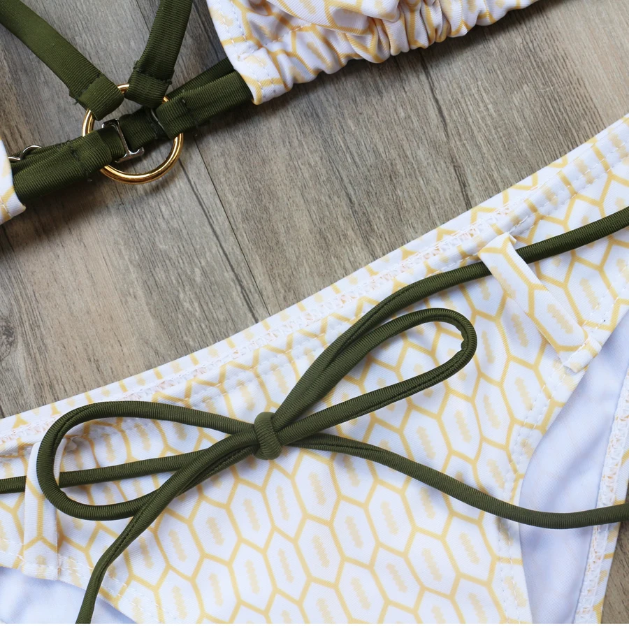 Zmtree металла правый Купальники для малышек Для женщин повязку купальник бикини 2017