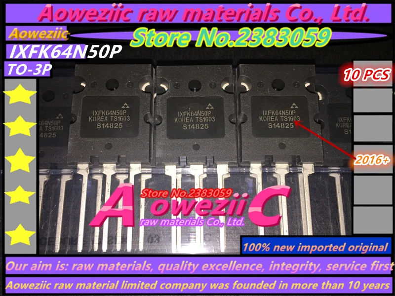 Aoweziic 100% Новый оригинальный импортный IXFK64N50P IXFK64N50 MOS FET 64A/500V N канал TO-264 силовая трубка