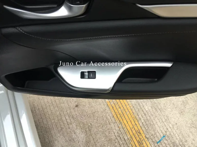 Для Honda Civic Sedan хэтчбек 2016 2017 2018 хромированная Внутренняя дверь окно Лифт кнопка