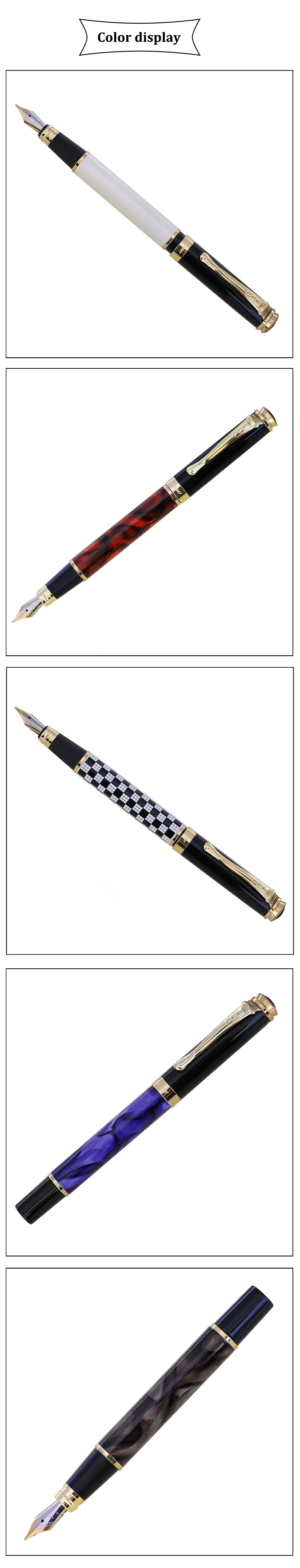 Роскошный Jinhao 500 металл перьевая ручка 0.5 мм перо наконечник 18KGP чернильная ручка канцелярия канцтовары ручки для школы авторучка
