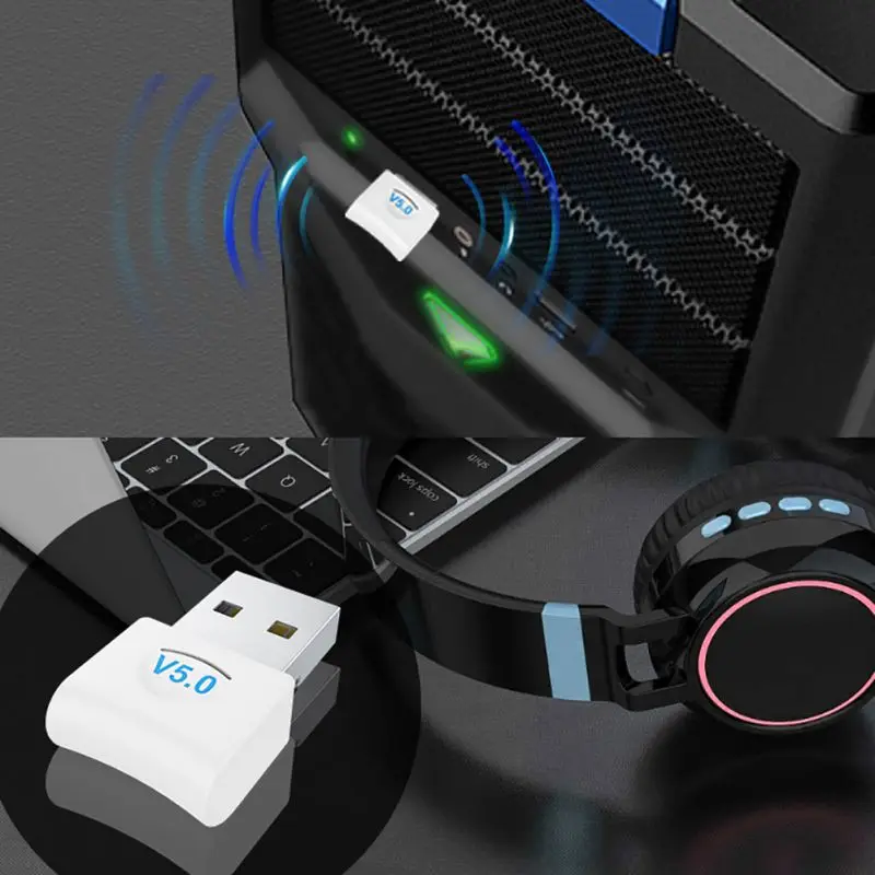 Портативный usb-адаптер для Bluetooth 5,0 беспроводной аудио приемник заглушка передатчика гарнитура телефон ноутбук мышь клавиатуры аксессуары