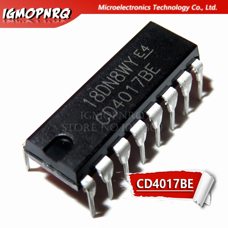 10 шт./лот CD4017 CD4017B CD4017BE 4017 Десятикратный счетчик разделитель IC новинка оригинал