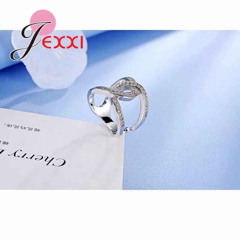 Bijoux аксессуары CZ Кристалл Камень кольцо кольца из стерлингового серебра 925 для женщин Женские аксессуары ювелирные изделия