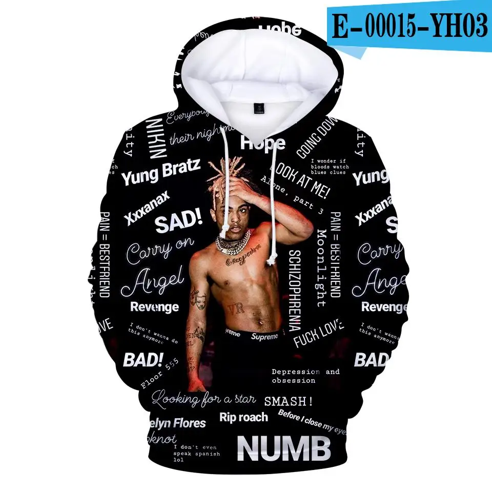 3D принт Xxxtentacion, мужские толстовки и свитшоты для мальчиков, рапер Xxxtentacion, 3D толстовки для мужчин/wo, Мужская толстовка Xxxtentacion - Цвет: 6