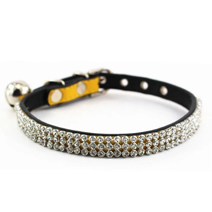 Крошечный горный хрусталь собака щенок собачка кошка животное Воротники Blingbling воды линии свинец Чихуахуа Тедди 5 цветов