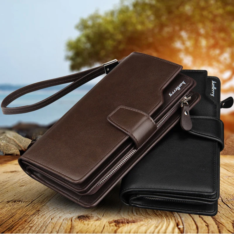Кошелек мужской кожаный на молнии 2019|purse male|zipper wallet menlong men |