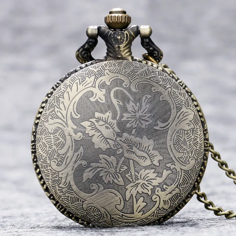 Retro Watches Compass Vintage Bronze Steampunk Quartz Necklace Pendant Chain Clock Pocket Men Women Gifts | Наручные часы