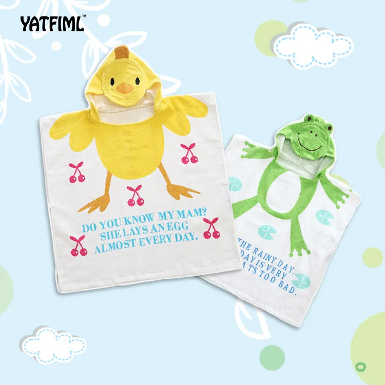 Банное полотенце YATFIML для детей хлопковые халаты купания с животными милый
