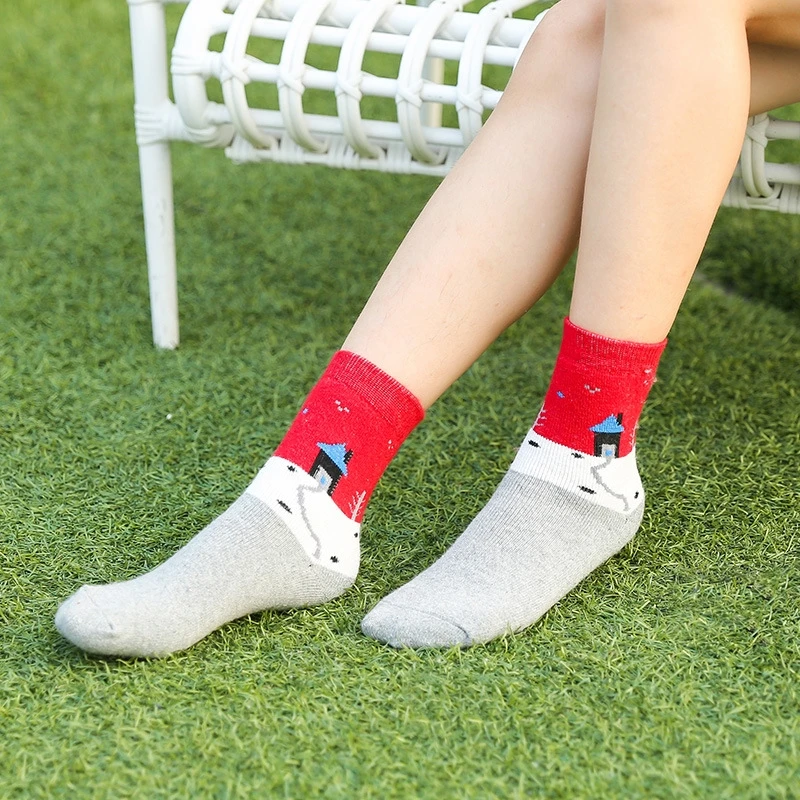 Партия из 5 пар маленькие каюты сшитые цвета полушерстяные Женские повседневные