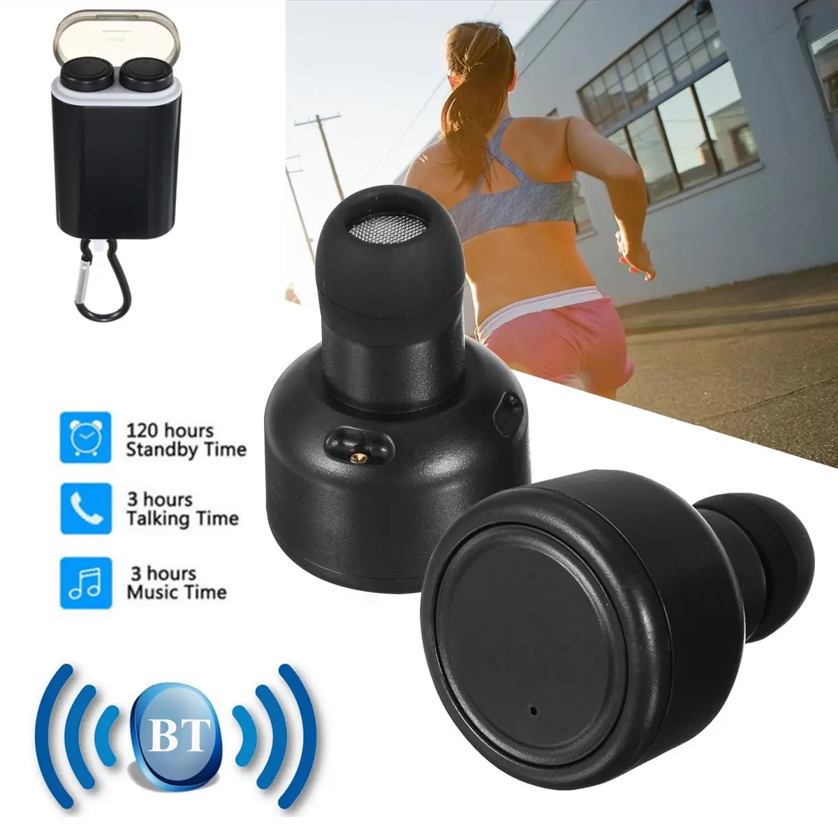 LEORY DSM H2 Мини bluetooth стерео беспроводные наушники TWS невидимая гарнитура свободные