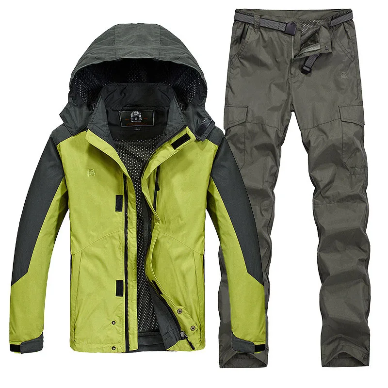 01 suits men Уличная походная куртка, водонепроницаемая Мужская ветровка размера плюс, быстросохнущая Женская куртка для рыбалки, костюмы для альпиниста, кемпинга - Цвет: 01 suits men