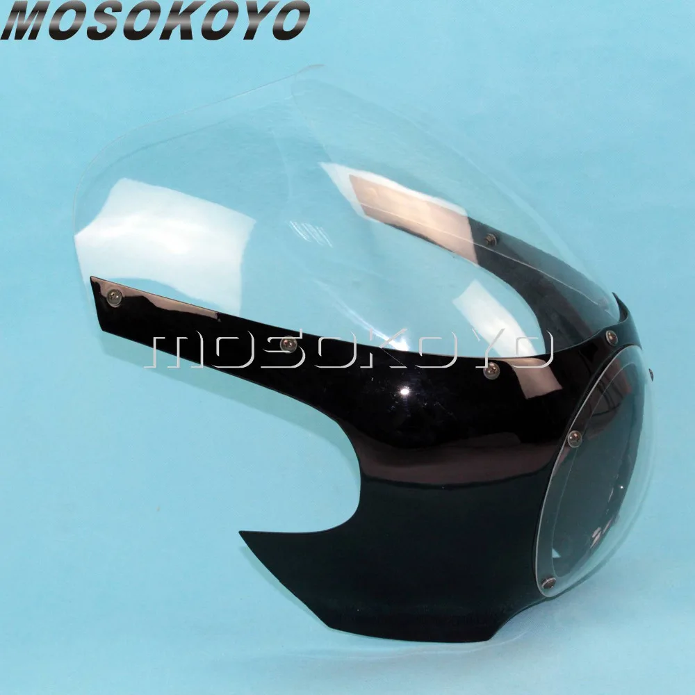Мотоцикл Кафе Racer головной светильник обтекатель 5-3/" передний светильник Маска Крышка для Harley Chopper Bobber Sportster Dyna Softail