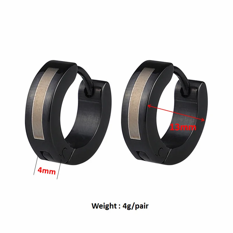 KLDY мужские серьги из нержавеющей стали в стиле панк черные маленькие для женщин