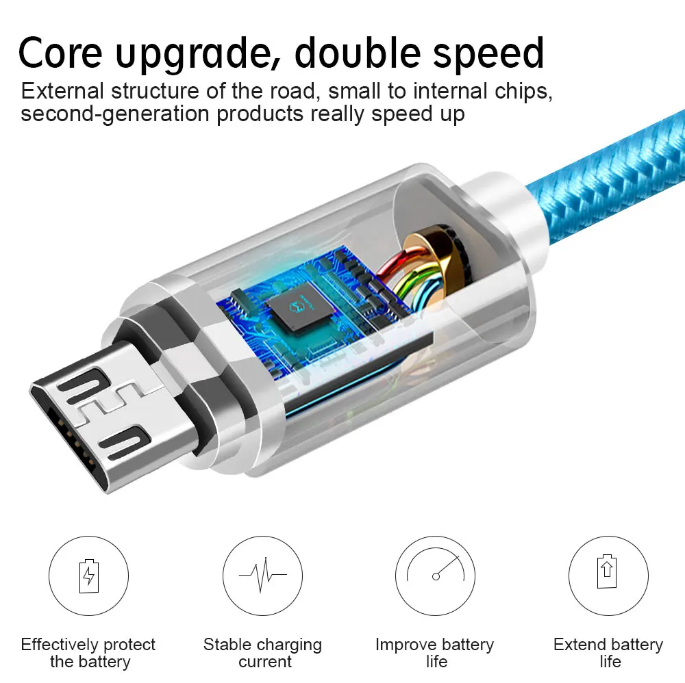 Олаф Micro USB кабель Быстрый кабель синхронизации данных и зарядки для samsung S7 S6 huawei нейлон type-C USB C кабели для Xiaomi Redmi note 7