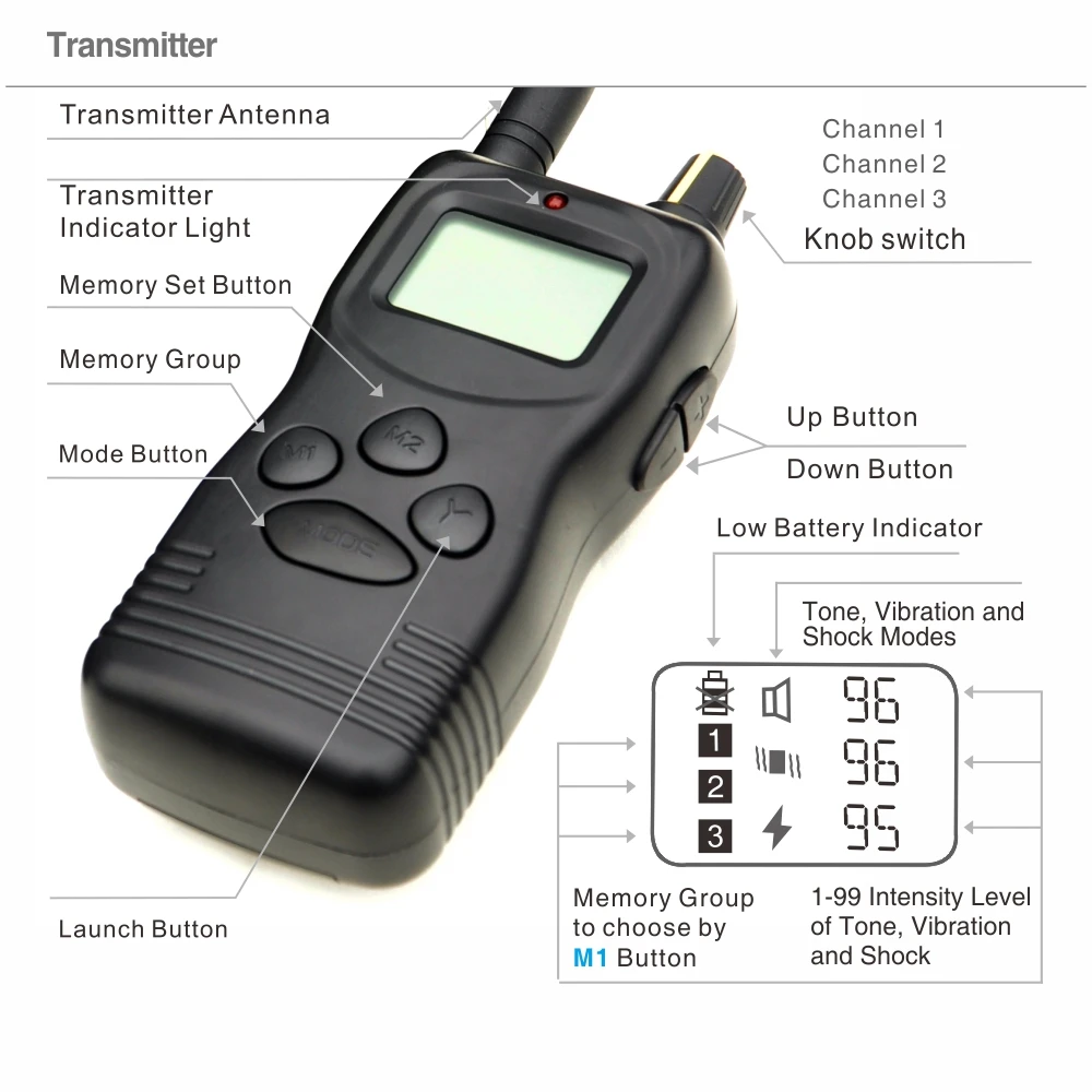 Электрический обучение ошейник анти коры пульт дистанционного управления собак