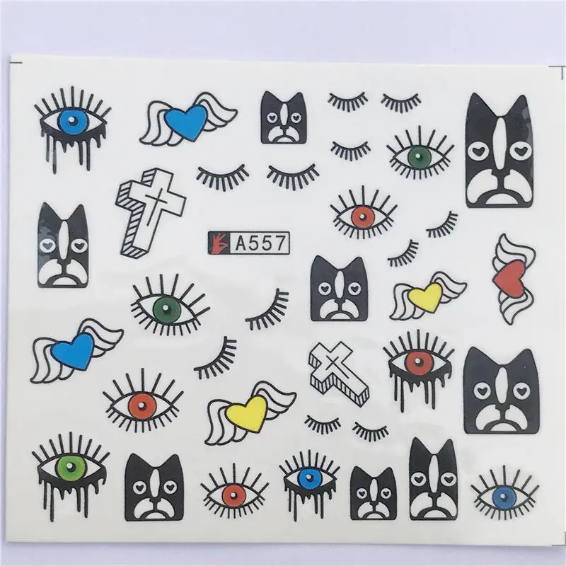 FWC 1 Sheet Nail Sticker Flower Decal Animal Flamingo Deer Butterfly Nail Art Water Transfer Slider Foils Decoration